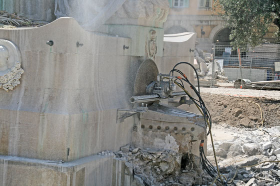 Déplacement de la statue de Garibaldi à Nice