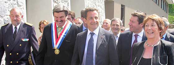 Visite de Nicolas Sarkozy à Valdeblore