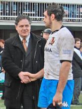 NICE A Rome, JP MANGIAPAN remet le Trophée Garibaldi à l'équipe de France de rugby 