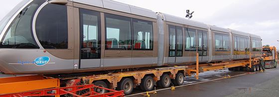 La première rame du Tramway de Nice tramway-nice