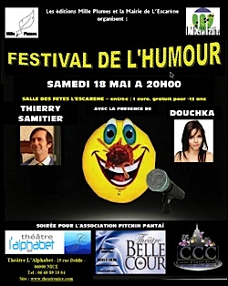L’Escarène Festival de l’Humour en soutien à l’association pitchin pantaï en présence de l’humoriste Thierry Samitier:: festival-humour-escarene