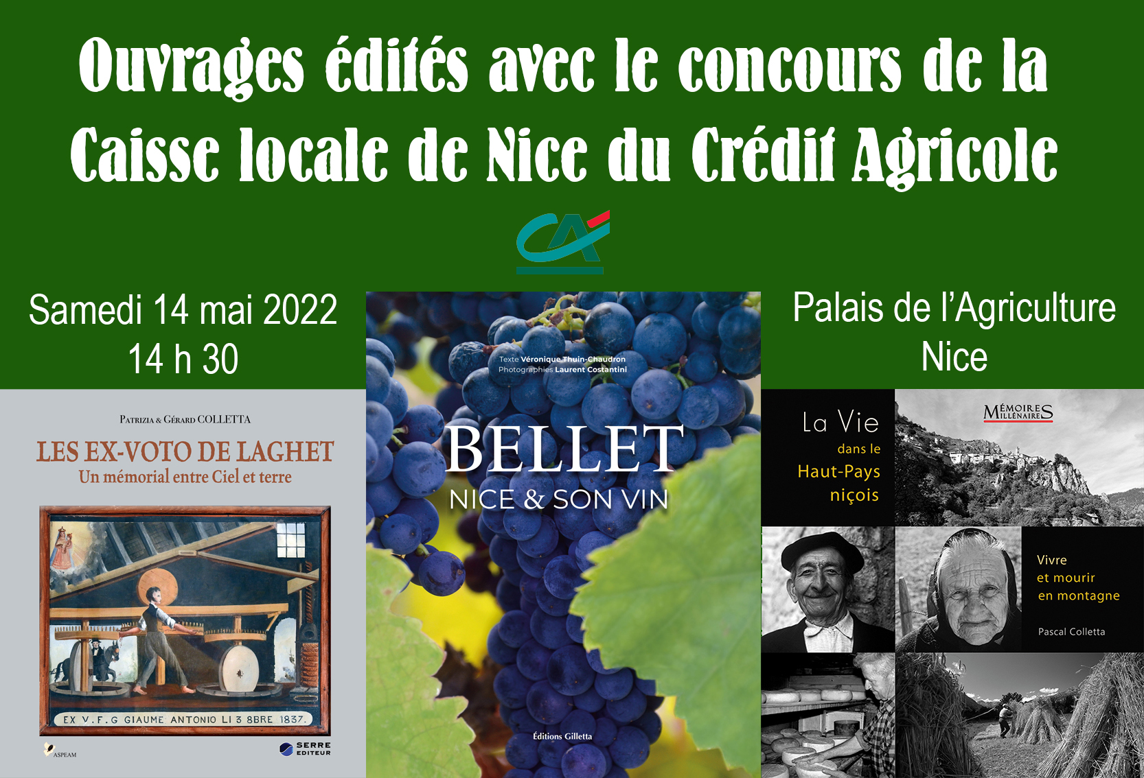 Présentation de livres sur le Comté de Nice au Palais de l'Agriculture à Nice