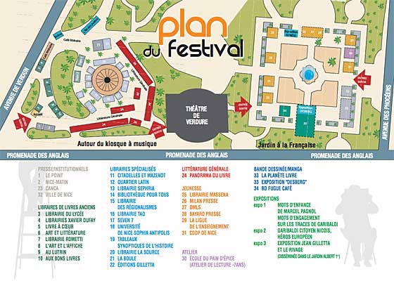 PLAN FESTIVAL DU LIVRE DE NICE