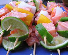 brochette salmon