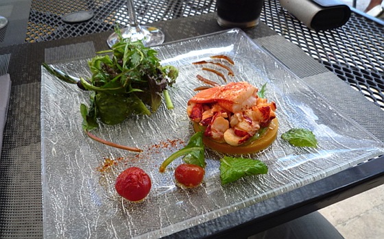 Au restaurant La Pergola Gâteau de Homard, gelée de melon par le chef Serge Gouloumès serge-gouloumes-pergola