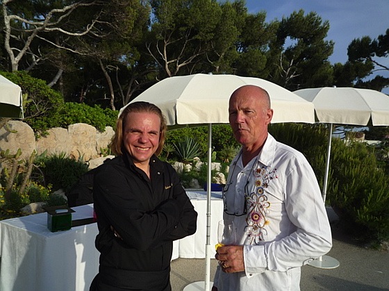 Nicolas Sale, chef du restaurant gastronomique Les Pêcheurs du Cap d’Antibes Beach Hôtel en conversation avec Bernard Van de Kerckhove, journaliste gastronomique gantie2009-chefs
