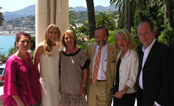 Reçus à la mairie de Menton la tête de liste UMP pour le grand Sud-Est Françoise Grossetête accompagnée de Gaston Franco qui représente les Alpes Maritimes menton-franco-grossetete