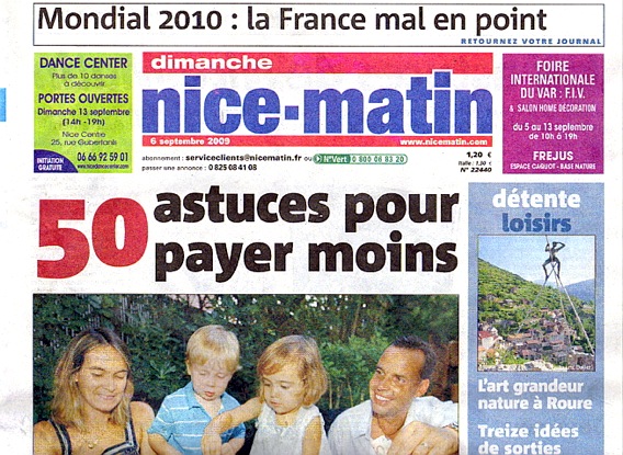 La première page de Nice Matin avec son titre dans sa nouvelle typo nice-matin-mal-fait