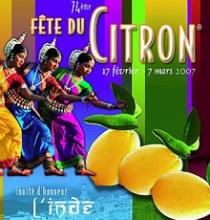 Menton, près de Nice, Jean Pierre Coffe fête le citron