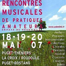 NICE HAUT PAYS Rencontres musicales de pratiques amateurs en Pays de Roudoule 