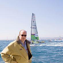 ALBERT II DE MONACO au cœur de l'America's Cup à Valencia ESPAGNE