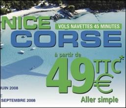 NICE CORSE 49 € avec CCM AIRLINES AÉROPORT NICE CÔTE D'AZUR