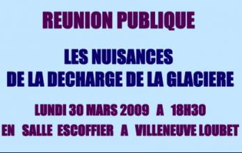 Décharge de la Glacière à VILLENEUVE LOUBET près de Nice, Réunion de la coordination