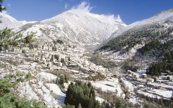 Saint-Martin-Vésubie sous la neige