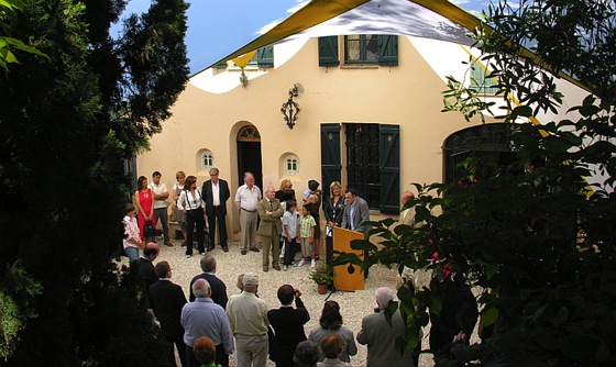 Le Cannet, pose de la première pierre de la villa Notre Dame des Anges par Hélène et Bruno Oger villa-anges-bruno-oger