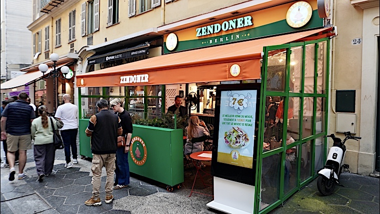 Zendoner à Nice, un Berliner Döner gourmand sur la rue piétonne