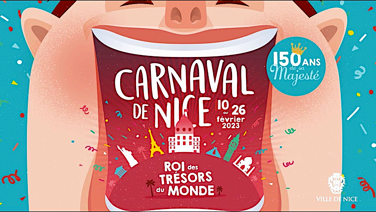 Carnaval de Nice 2023 « Roi des trésors du Monde »