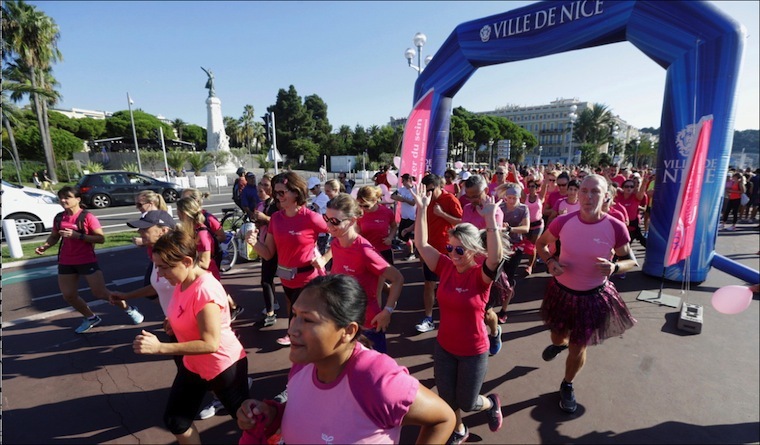 Nice Jogging Rose 2019, Course et Marche organisées par l'association SOS Cancer du Sein