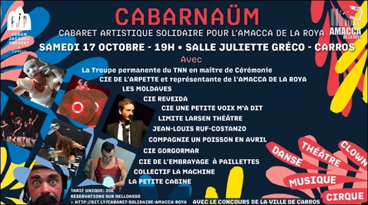 À Carros, CABARNAÜM, le secteur culturel solidaire des habitants du Haut Pays Niçois