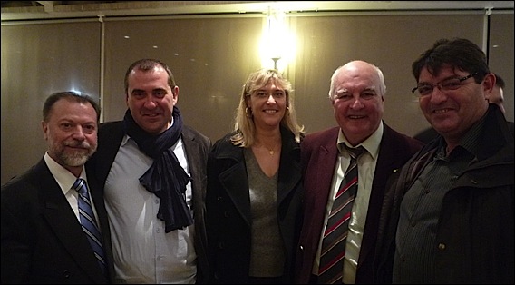 APCIG Nice Côte d’Azur avec les chefs de la Riviera pour la présentation de l'annuaire 2011::Mario D'Orio, Patrick Raingeard, Mme Séméria, Francis Bieth, Charles Séméria apci-annuaire-2011-lg3