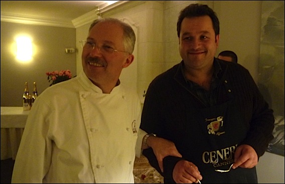 ILTM Cannes Les Relais & Châteaux reçoivent à La Bastide Saint Antoine de Jacques Chibois::Jacques Chibois en compagnie du fromager Gilles Céneri chibois-ceneri