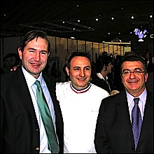 Le Delas Gourment Prestige Côte d'Azur::Antoine Boucomont (à gauche), Gérard Grech (à droite en compagnie de Jean-Claude Brugel chef du Monte-Carlo Beach Hotel delas-agecotel