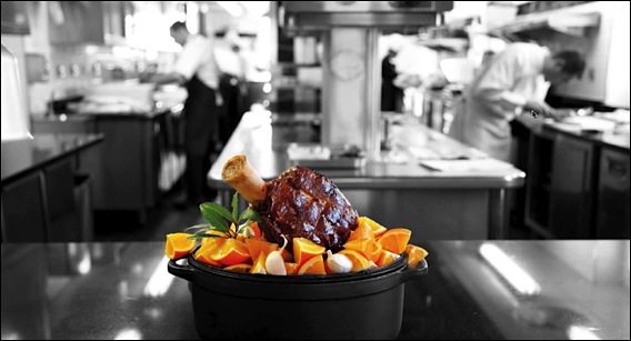 Le livre de recettes du Bistrot des Anges Bruno Oger:: double page : Jarret de veau osso bucco à l'orange amère du Cannet bruno-oger-bistrot-lg
