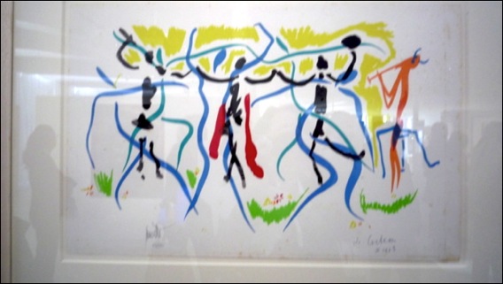 Menton « Cocteau, Matisse, Picasso, méditerranéens » au Musée Cocteau collection Séverin Wunderman::Jean Cocteau, Raymond Moretti<br />Danseurs et faune jouant de la flûte, 1963 cocteau-mediterraneens-_lg1