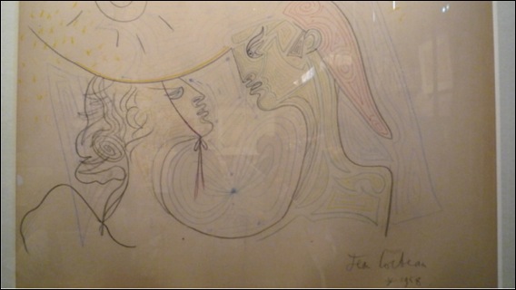 Cocteau et la ville de Menton au Bastion::Les Amoureux Mentonnais Étude pour la salle des mariages de Menton, 1958. cocteau-mediterraneens-_lg4