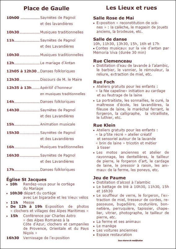 Fête des Métiers d’Antan 2013 à La Colle sur Loup, entre Cagnes sur Mer et Vence:: metiers_antan-colle-2013-lg