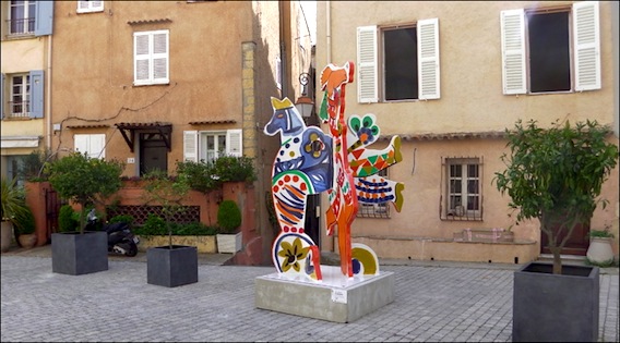 Mougins Exposition Monumental, l’Art dans la rue::Théo Tobiasse - Les Saltimbanques - Tôle - 2011 mougins-monumental-lg3