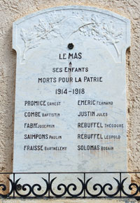 Monument aux Morts de Le Mas